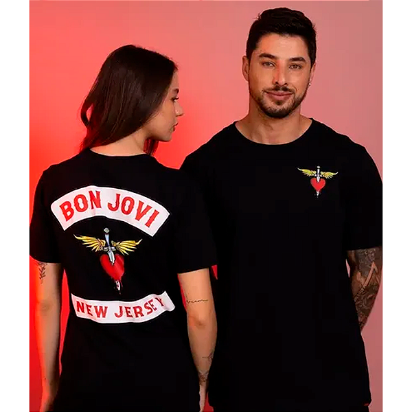 CAMISETA PITICAS BON JOVI OFICIAL PRETA