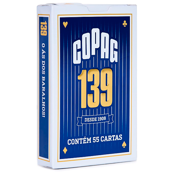 BARALHO 139 NAIPE GRANDE 1 UNIDADE AZUL VERMELHO