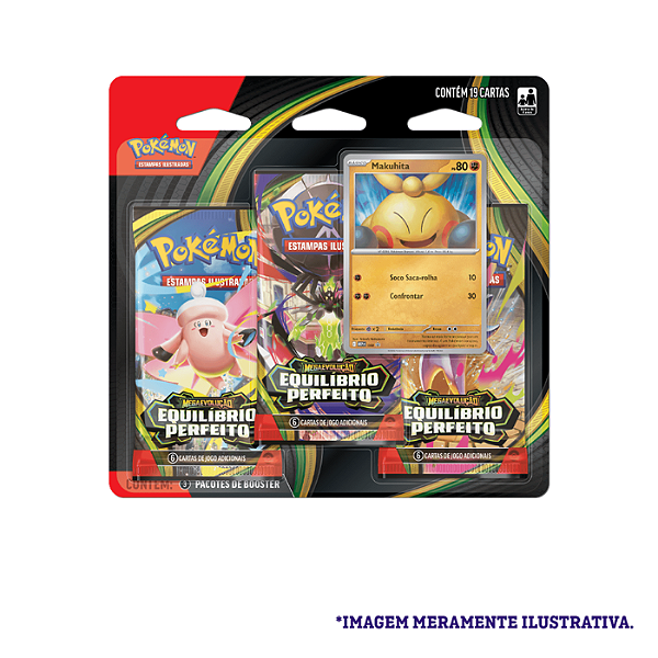 Blister Triplo Pokemon Makuhita ME03 Equilibrio Perfeito