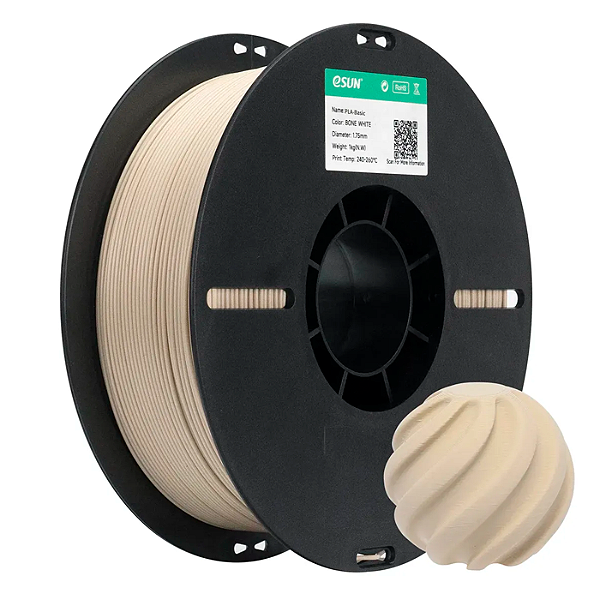 Filamento Impressora 3d Pla Esun Cor Branco Gelo  1,75mm 1kg