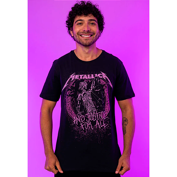CAMISETA PITICAS METALLICA COR PRETO
