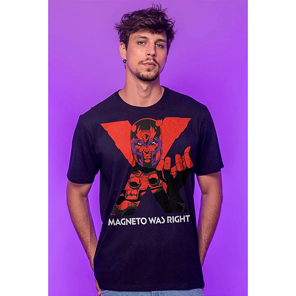CAMISETA PITICAS ADLT MARVEL MAGNETO COR PRETO