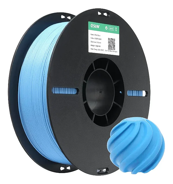 Filamento Impressora 3d Pla Esun Cor Azul Claro 1,75mm 1kg