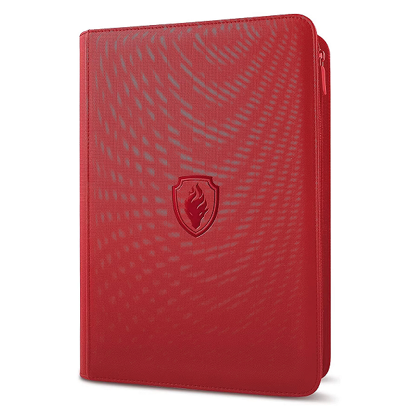 PASTA COM ZIPPER 18 ESPAÇOS POR PAGINA PARA CARDS TCG - VERMELHO