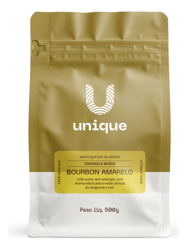 Café Especial Bourbon Amarelo 100% Arábica Grãos 500g - Unique