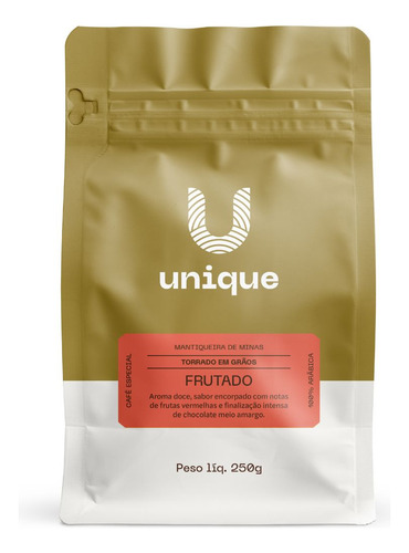 Unique Café Especial Frutado 100% Arábica Grãos 250g