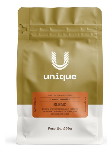 Café Especial Blend 100% Arábica Grãos 250g - Unique