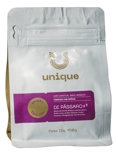 Café Di Pássaro Torrado Em Grãos 100% Arábica 150g Unique