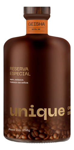 Café Em Grão Geisha 90 Pontos Garrafa 250g Unique Sem Caixa
