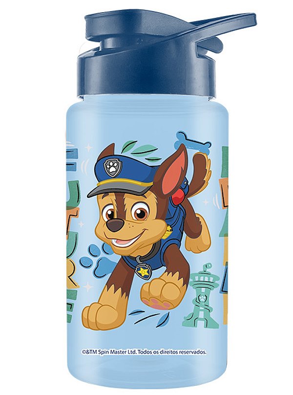 Garrafa Squeeze Patrulha Canina Azul 500 ml Chase