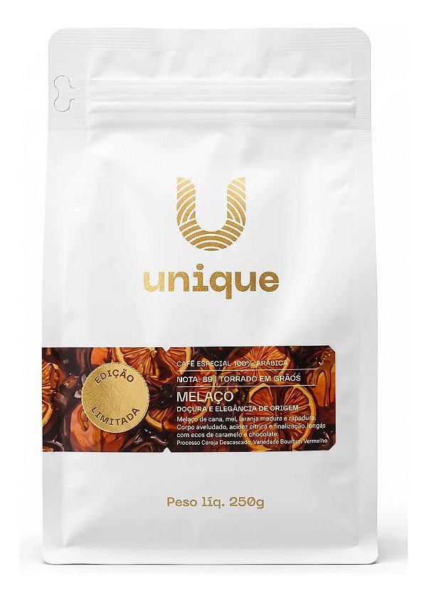 Café Especial Melaço Em Grãos 100% Arábica 250g Unique