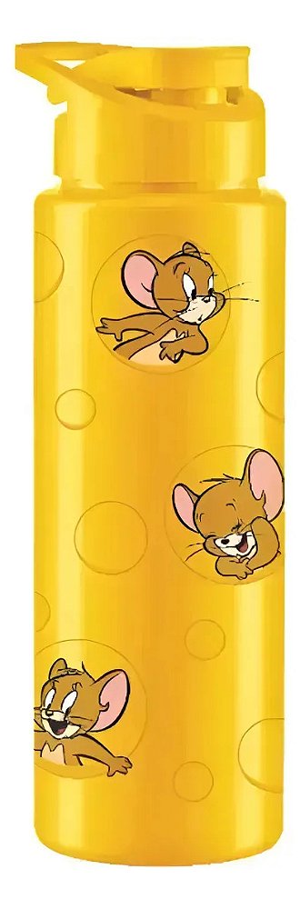Garrafa Squeeze Tom E Jerry 750ml Amarela BPA Free Bandeirante