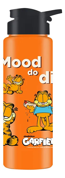 Garrafa Squeeze Garfield 750ml Mood Do Dia BPA Free