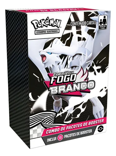 POKEMON MINI BOOSTER BOX 1X1 FOGO BRANCO POKEMON TCG
