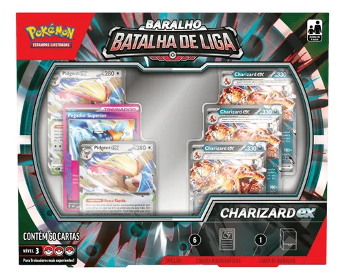 POKEMON DECK BATALHA DE LIGA CHARIZARD EX 1x1 COPAG