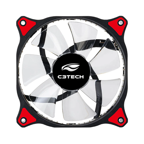 VENTOINHA C3TECH F7-L130RD STORM GAMING VERMELHO 120MM, PRETO - F7-L130RD