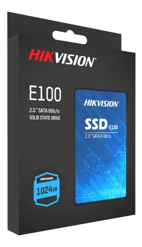 SSD Hikvision E100 1TB, SATA III Leitura 560MBs e Gravacao 500MBs, HS-SSD-E100-1024GB