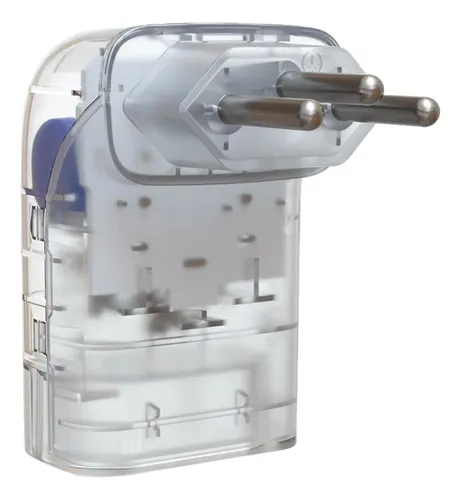 PROTETOR CONTRA SURTOS ELETRICOS CLAMPER POCKET FIT 3 PINOS, MONOPOLAR, 10A, BIVOLT, TRANSPARENTE - 15407