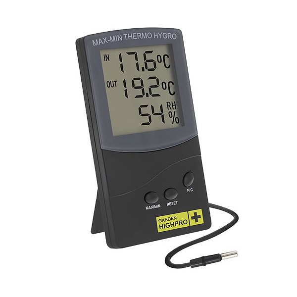 Termo-Higrômetro ProHygro Medium Garden HighPro com Cabo 1,5m