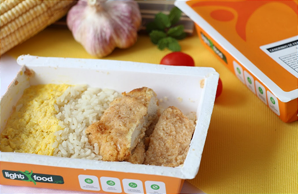 Caseirinho de Frango Com Creme de Milho e Arroz Branco