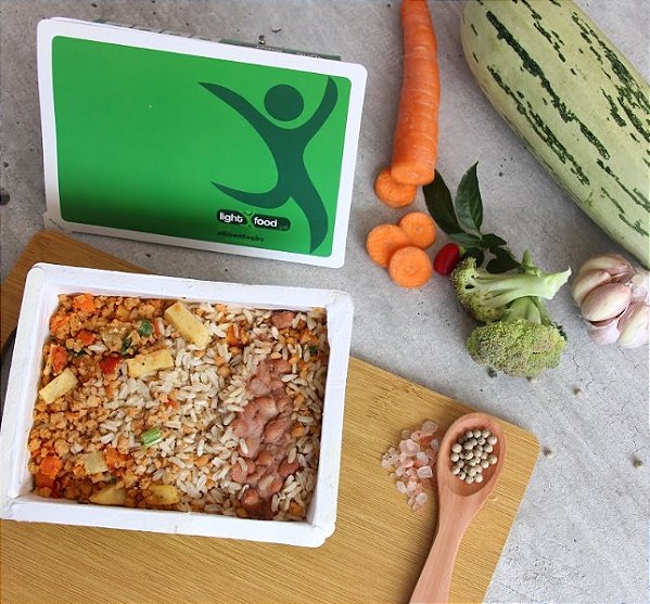 Caseirinho de Soja Com Legumes Arroz Integral e Feijão