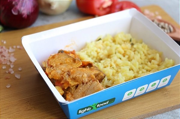 Moqueca de Cação e Arroz Com Açafrão