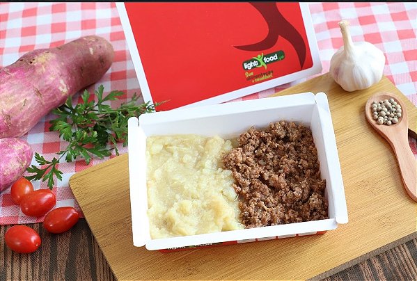 Patinho Moído Com Purê de Batata Doce