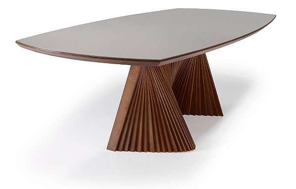 Mesa Ágata Tampo Barril de Vidro (Canela/Off White)