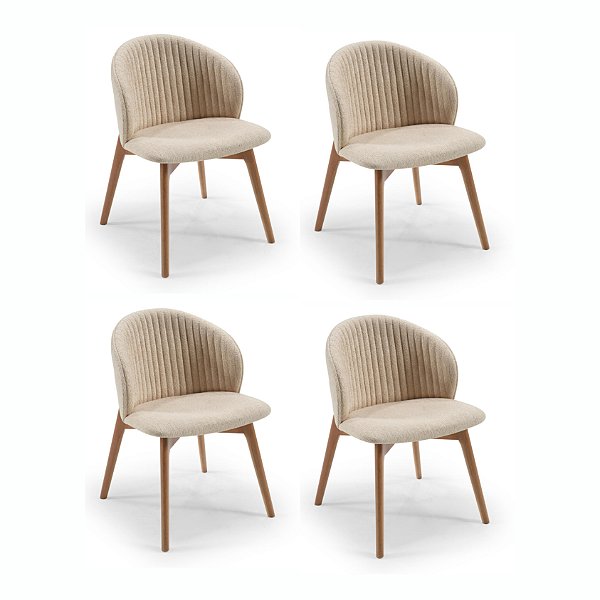 Kit 4 Cadeiras Sofia (Amêndoa 914)