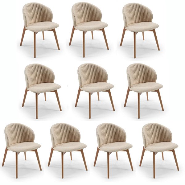 Kit 10 Cadeiras Sofia (Amêndoa 914)