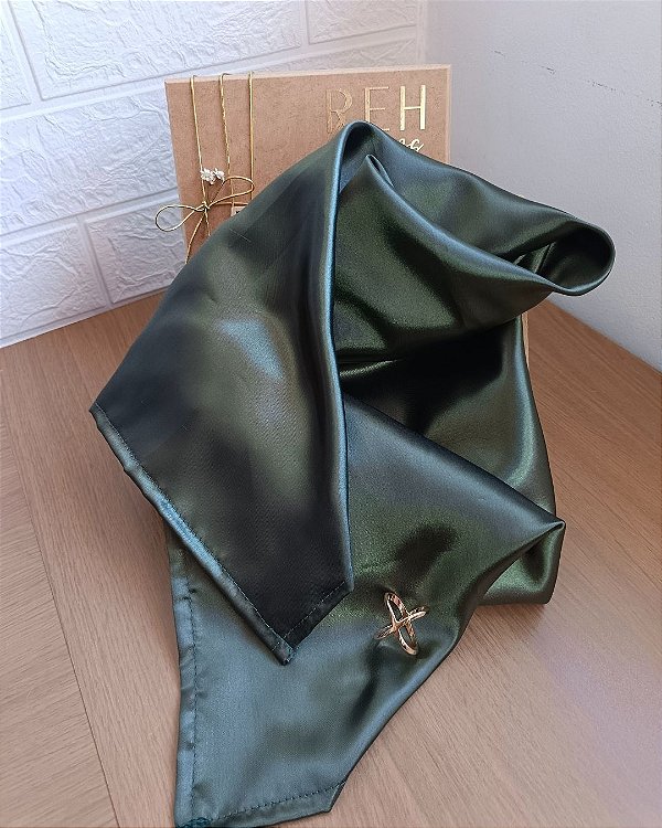 Lenço Verde Musgo | Coleção Débora