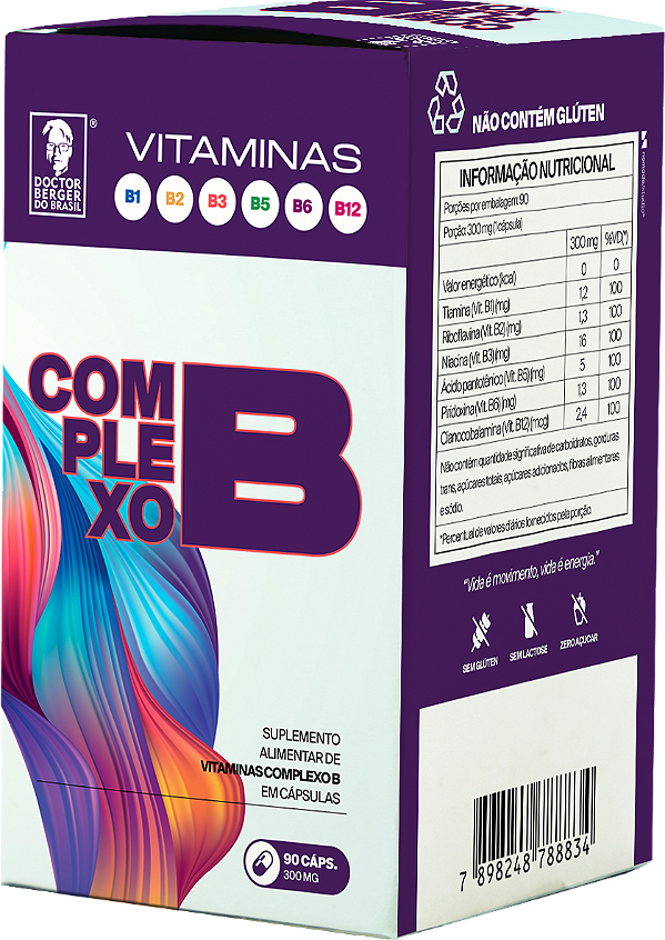 Vitamina do Complexo B 300 mg – 90 cápsulas
