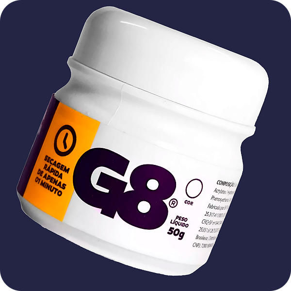 Cola G8 Preta em Gel 50g – Termoativada para Mega Hair com Fita Adesiva