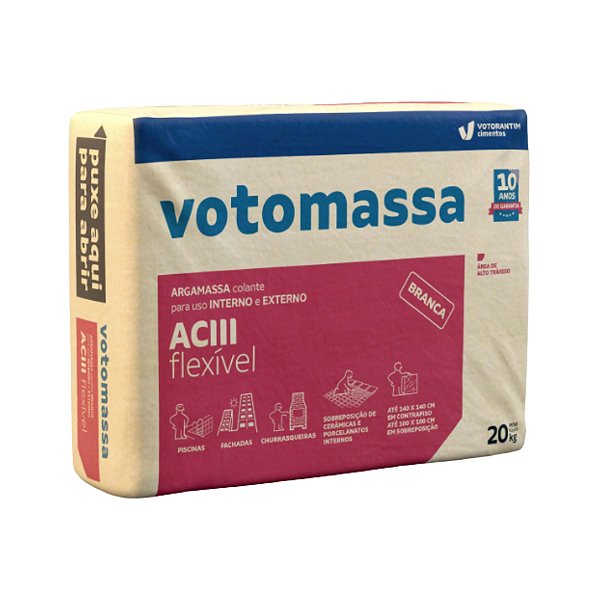 Argamassa ACIII Flexível Branca Votomassa 20kg — Votoran