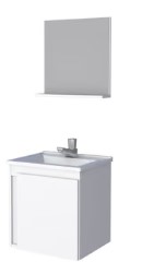 Kit toucador de banheiro, Madeira, Branco 40cm Modelo ONIX - Cozimax
