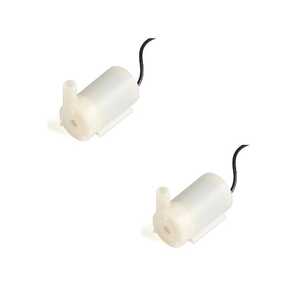 Kit 2 Mini Bomba Água Submersa P/ Arduino 3v A 6v 120l Micro