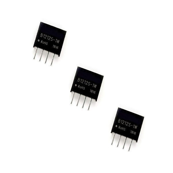 Kit 3 Conversor Isolador Fonte 12v B1212s-1w Sip-4 Isolador