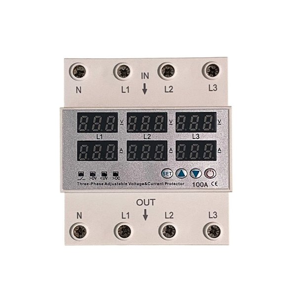 Rele Protetor Sobre Tensão Corrente Trifásico 100a