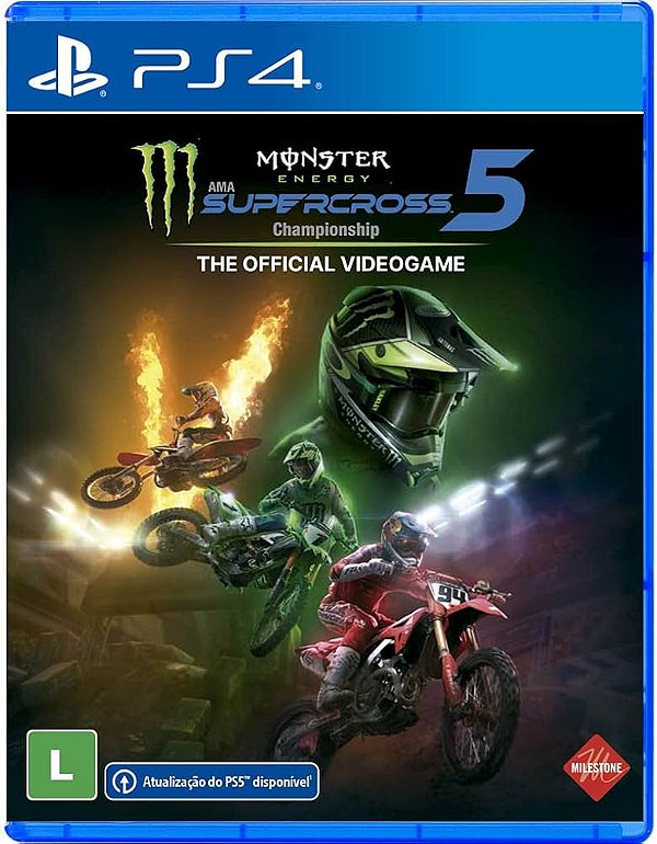 Monster Energy Supercross The Official Videogame 5 ps4 Mídia Digital