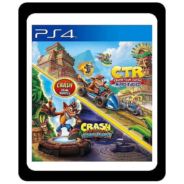Pacote Crash Bandicoot Trilogy + CTR Nitro-Fueled PS4 Mídia Digital