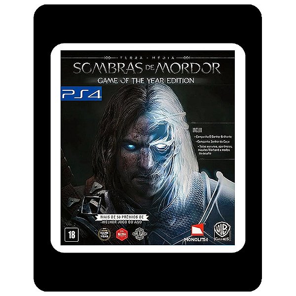 Terra-média Sombras de Mordor Edição Jogo do Ano PS4 Mídia Digital