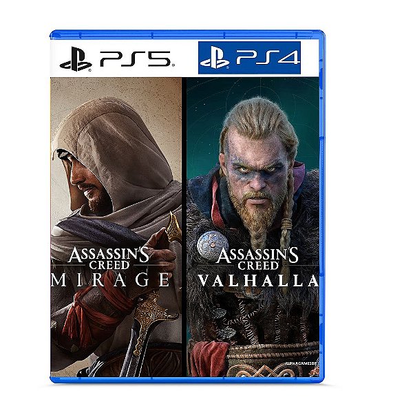 Pacote Assassin’s Creed Mirage e Assassin's Creed Valhalla PS4 e PS5 Mídia Digital