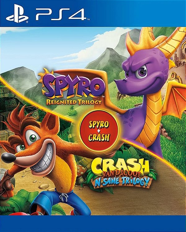 Spyro e Crash Remastered PS4 Mídia Digital