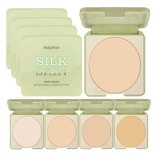 Pó Compacto Soft Finish - Silk Skin by Ruby