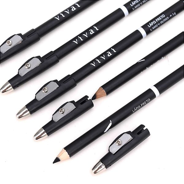 Lápis Preto Para Olhos Vivai Acompanha Apontador