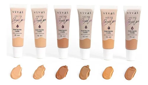 Base Líquida Matte Vai Na Bolsa Vivai 15ml