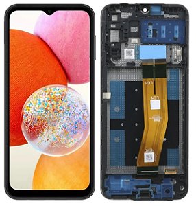 FRONTAL TELA DISPLAY SAMSUNG A14 4G (A145) COM ARO 1 LINHA