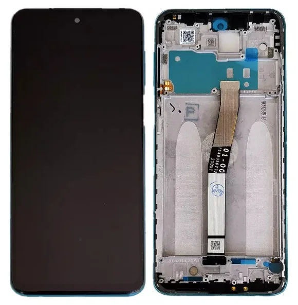 FRONTAL DISPLAY REDMI NOTE 9S/NOTE 9 PRO - OLED C/ARO - AZUL