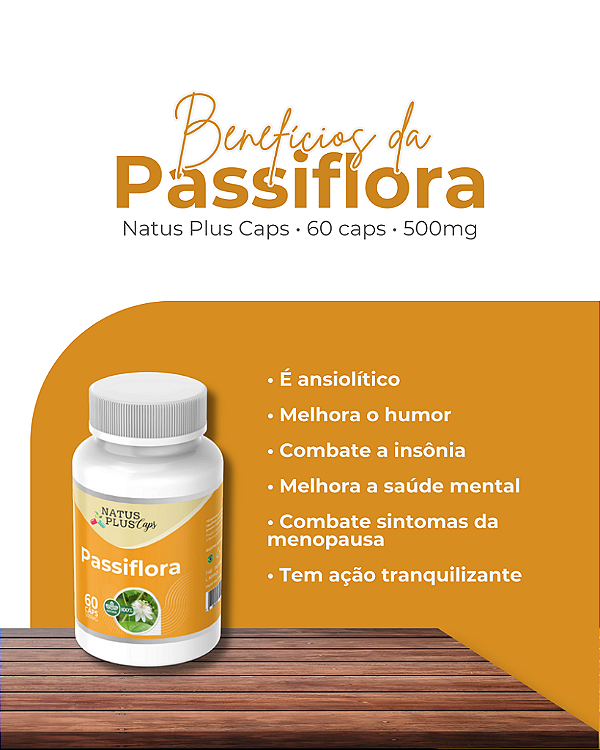 Passiflora | Natus Plus 60 Capsulas - 500mg
