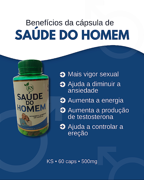 Saúde Do Homem | 60 Capsulas - 500mg